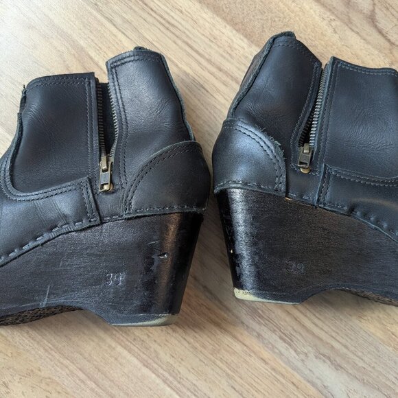 No. 6 Store Leather Clog Boots | Handmade Classic | Black - Picture 5 of 13